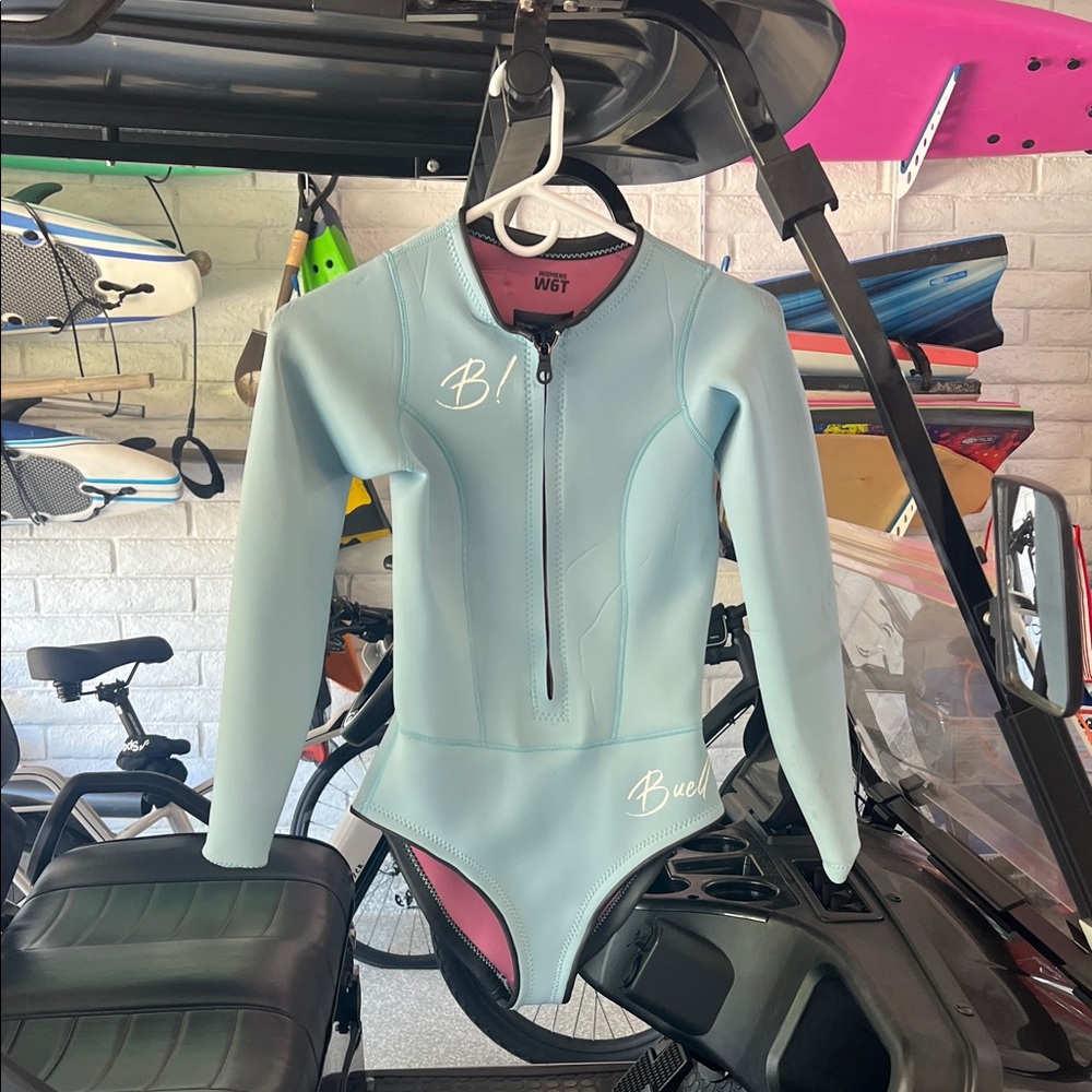 Light Blue Women's Swim Bodysuit by